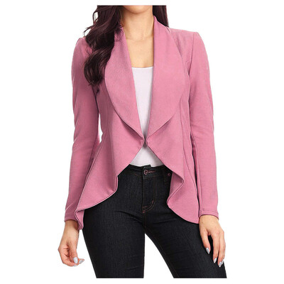 

Tailored Women Lapel Cape Cloak Long Coat Blazers Ladies Casual Office Suit Outwear