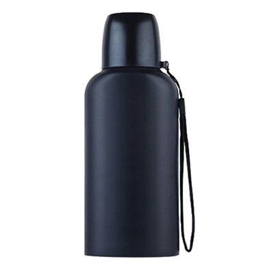 

Stainless Steel Vacuum Flask Insulated Water Bottle With Portable Lanyard For Hot Cold Drinks 500ML