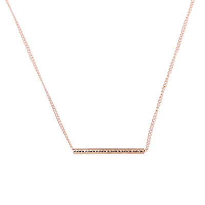 

Fashion Style New Gold Color Striped Balance Wood Straight Bar Alloy Clavicle Necklace For Women Birthday Gifts