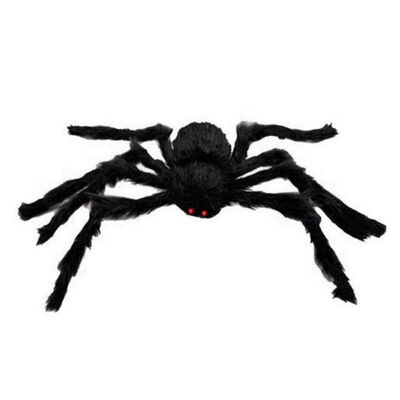 

125cm Super big plush spider made of wire&plush black&multicolour style for party or halloween decorations 1Pcs
