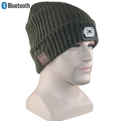 

LED Wireless Bluetooth Winter Hat Knitting Smart Talk Music Headset Earphone For Sports Beanies Warming Headphone Speaker Mic