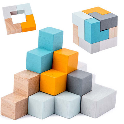 

Baby Toys Wooden Puzzle Cute Intelligence Kids Educational Brain Teaser Children Tangram Shapes Jigsaw Gifts