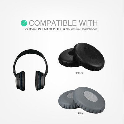 

Replacement Memory Ear Pad Protein Leather Around Ear Cups Cushion Cover for Bose ON EAR OE2 OE2I & Soundtrue Headphones