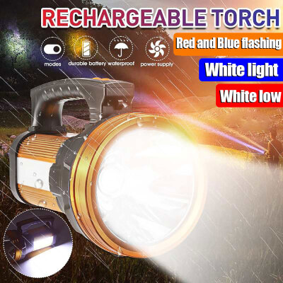 

100W Super Bright Charging Protable Flashlight Handheld LED Lantern Emergency Light Long-range Hunting Rechargeable Torch Lamp