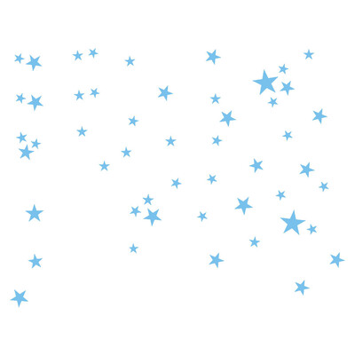 

Gobestart 51Pcs Star Removable Art Vinyl Mural Home Room Decor Kids Rooms Wall Stickers