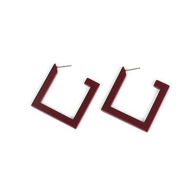 

New Style Special Square Acrylic Statement Stud Earring Geometric Statement Fashion Jewelry For Women Trendy Party Gift