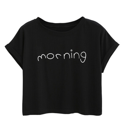 

Cotton Letter Printed Cute T-Shirt 2018 Women Summer Crop Top women Top Clothes Short Sleeve Tees
