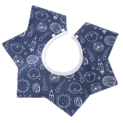 

New three-layer cotton bibs star rotating waterproof baby saliva towel infant burp feeding bibs for 0-2T