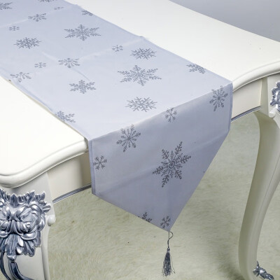 

1PC 35x200cm Christmas Table Runner Mat Tablecloth Christmas Flag Home Party Table Decoration For Christmas Table Runner