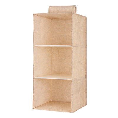 

Foldable Hanging Closet Organizer Hanging Clothes Storage Box Collapsible Accessory Shelves Eco- Friendly Closet Pockets