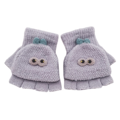 

New Cute Cartoon Baby Gloves Winter Knit Wool Newborn Mittens Thick Childrens Kids Keep Finger Warm Gloves