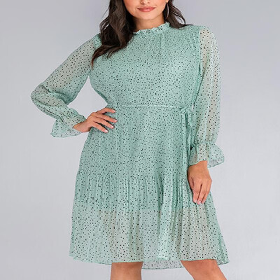 

Allover Strappy Ruched Neck Elastic Cuff Overlay Chiffon Dress