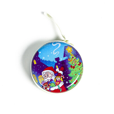 

Cartoon Tinplate Santa Coin Purse Christmas Gifts Zipper