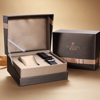

ROSSINI watch black woven belt strap 21mm gift box