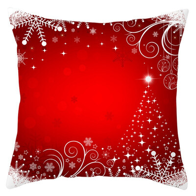 

45x45cm Christmas Red Pillowcase Soft Peach Velvet Decorative Printed Pillowcase With Zipper Poszewki Na Poduszki Kissenbezug