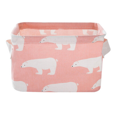 

Collapsible Storage Bin Basket Rectangular Foldable Canvas Fabric Storage Cube Bin With Handles
