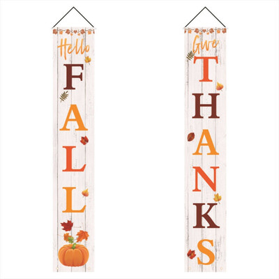 

Thanksgiving Porch Sign Door Hanging Banner Flag Welcome Quote Decoration For Yard Indoor Outdoor Party Home Decor