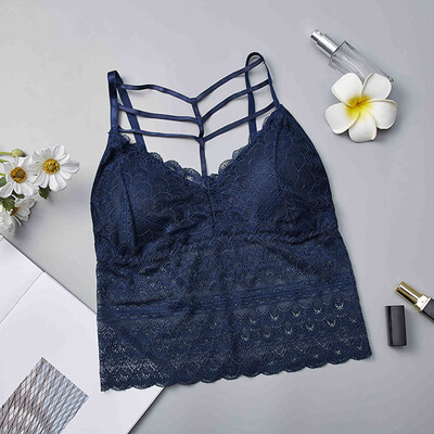 

Sexy Women Lace Floral Hollow Camisole V-Neck Tank Tops Bandage Spaghetti Ladies Camisole Crop Top