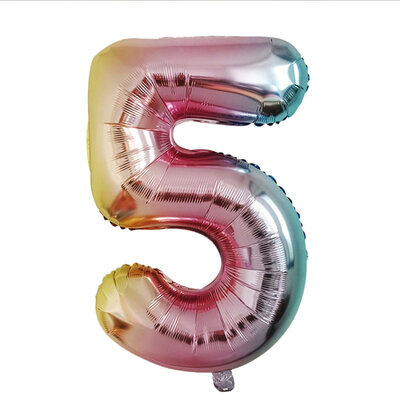 

22inch Gradient Color Number Aluminum Film Balloon Birthday Party Decorations