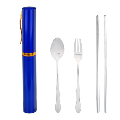 

Toponeto Portable Folding Travel Dinnerware Set Stainless Steel Tableware Camping Tools