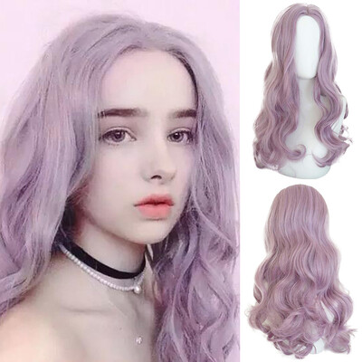 

Tailored Lady Sexy Purple Party Wigs Long Curly Wavy Synthetic Fiber Fashion Cosplay Wig