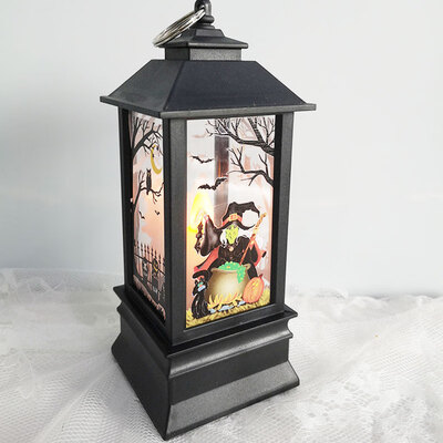 

Halloween Decoration Square Lighthouse Shape Nightlight Pumpkin Nightlight Handheld Square Lighthouse Shape Nightlight