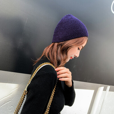 

Empty top woolen hat childrens winter net red personality fashion student Korean version versatile letter new knitting cap
