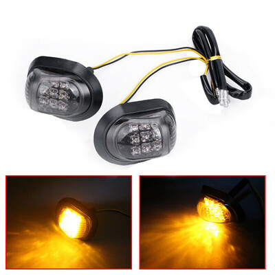 

Motorcycle 9-LED Amber Flush Turn Signal Indicators Blinker Light Parts Set Kit