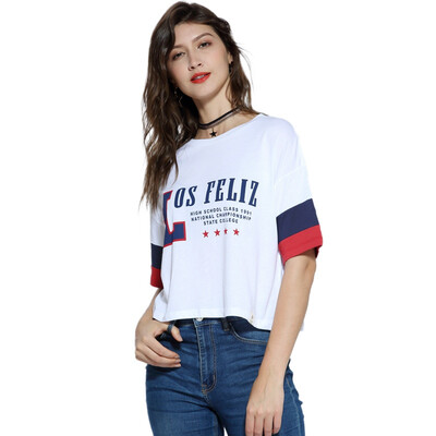 

Summer Women Short Round Neck Fashion Printed T-Shirt