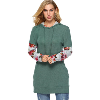 

2018 Fashion Autumn harajuku Womens Clothing loose Fake two pieces Hoodies print long Sleeve patchwork Sweatshirts Pullovers