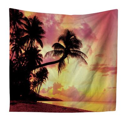 

Scandinavian coco seascape velvet tapestry Creative home decorations Living room bedroom dorm decoration