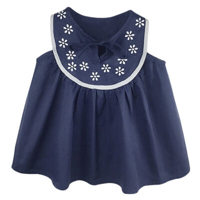 

Children Summer Girls Cotton Cute Print Bottoming Sleeveless Sweet Princess Vest Dress