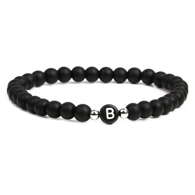 

Personalized A-Z Initial Beads Elasticity Bracelets Bangles For Women Valentines Day Gift Yoga Energy Jewelry Latest