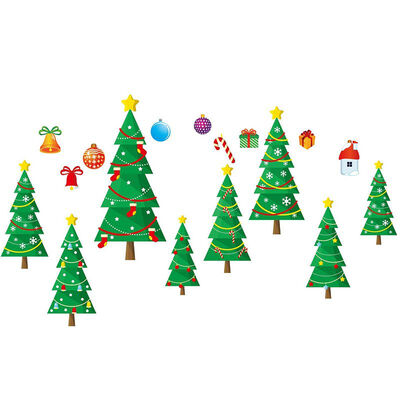 

Cartoon Christmas Themed Window Clings PVC Winter Wall Decor Decal Stickers for Christmas Decoration