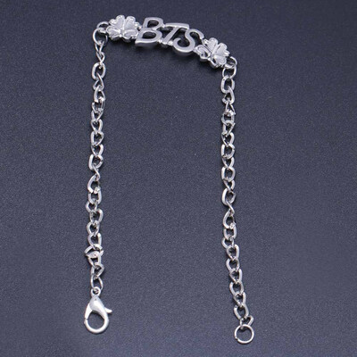 

Kpop BTS Fashion Simple Letter Flower Bracelet Hypoallergenic Hand Chain Pair Bracelet Fans Hot Gift