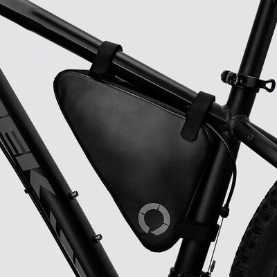 

ROSWHEEL Triangle Bicycle Front Tube Frame Bag Bike Zipper Pouch Black 15L