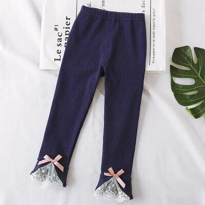 

1-5Y Toddler Girls Leggings Winter Warm Trousers For Girls Cotton Lace Kids Toddler Pants Autumn Spring Kids Leggings
