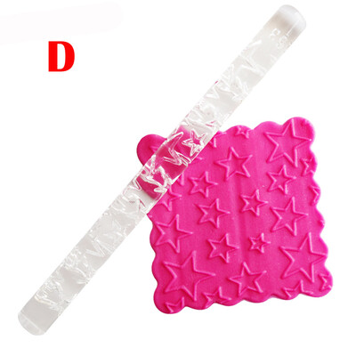 

Siaonvr Embossing Acrylic Rolling Pin Fondant Sugar Craft Cake Baking Decorating Tool