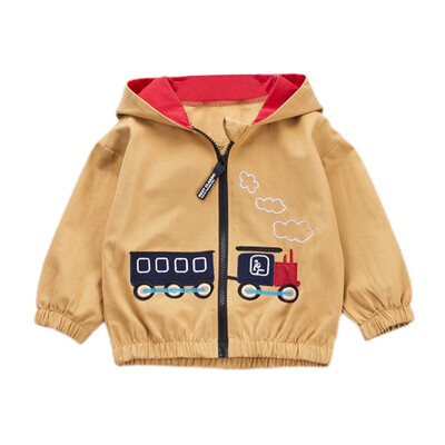 

Baby Boy Clothes jacket for boys Outerwear Cartoon Print Casual Hoodie Zipper Sweatshirt Kids Coat Outfits Tops New