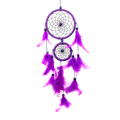 

Toponeto Handmade Lace Dream Catcher Feather Bead Hanging Decoration Ornament Gift