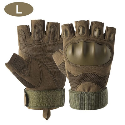 

Outdoor Gloves Knuckle Half Finger Gloves Non-slip Wear-resistant for Cycling Climbing Training Outdoor Sports