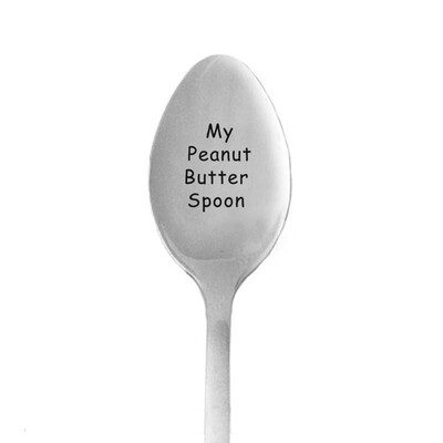 

Family Member Spoon Long Handle Ice Cream Spoon Stainless Steel Laser Carved Spoon Mother Day Gift