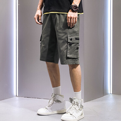 

Gobestart Mens Sport Pure Color Button Casual Loose Sweatpants Drawstring Short Pants