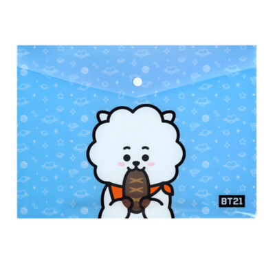 

KPOP BTS Cartoon Image printing PVC File Pocket A4 File Bag Plastic Portfolio Data Dtorage Bag ARMY Hot Gift