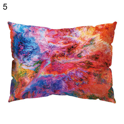 

Colorful Pigment Print Pillow Case Cushion Cover Removable Sofa Bed Cafe Decor