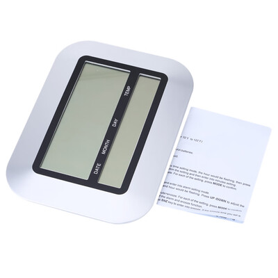

Self Setting Digital Home Office Decor Wall Clock Indoor Temperature LCD Digital Temperature Meter Clock