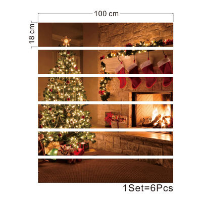 

Self-adhesive Merry Christmas Stair Stickers Kit DIY Removable PVC Wall Decal Stickers