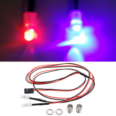 

Tailored 2pcs LED Lights 5mm for Traxxas 110 18 HSP Redcat Axial SCX10 D90 Blue