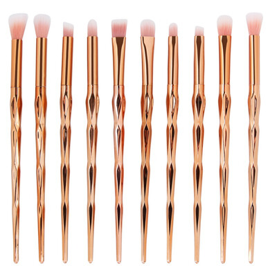 

10pcs Diomand Shape Makeup Brushes Pincel Set Eyes Shadow EyeLiner Concealer Powder Facial Cosmetic Brush Beauty Tool Kit