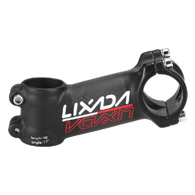 

Lixada 90mm 6 Degree 17 Degree Bicycle Rod Stem Lightweight Carbon Fiber Handlebar Stem for MTB Road Bike Most Bicycles